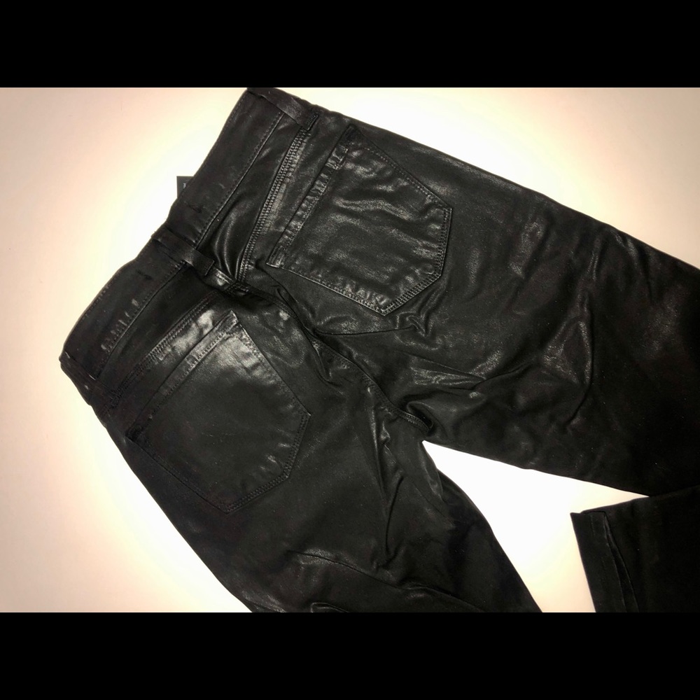 NWT J brand black leathery looking jeans
